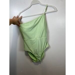 Aerie One Piece Swimsuit Full Coverage Cutout Back‎ Green Size M